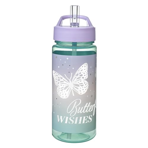 Scooli - Butterly Wishes Trinkflasche - BPA-frei, mit schönem Schmetterling Motiv -ideal für Kinder - Kindergarten und Schule - 500 ml von Scooli