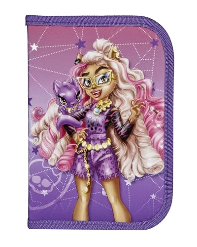 Scooli - Gefülltes Schüleretui Monster High - Federmäppchen mit hochwertigen Stiften & Zubehör - Ideal für Schule, Freizeit und unterwegs - ab 6 Jahren von Scooli