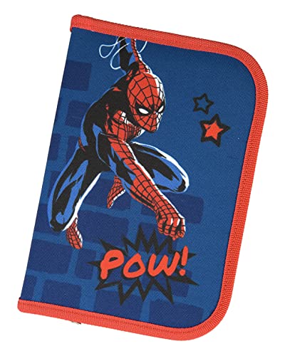 Scooli - Spider Man Gefülltes Schüleretui - Komplettes Etui mit hochwertigen Stiften und mehr - All-in-One Schuletui - Praktisch für die Schule - Für Jungen ab 6 Jahren von Scooli