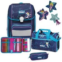 SCOUT 76400625100 SCOUT GENIUS SET 4TLG. BLUE STAR - Schulranzen-Set von Scout