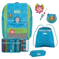 SCOUT 76400800800 Schulranzen-Set 4-teilig Genius DIN Water Lily von Scout