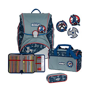 Scout Alpha Blue Ninja Schulranzenset 4tlg von Scout