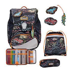 Scout Alpha Flames Exklusiv Edition Safety Light Schulranzen Set von Scout