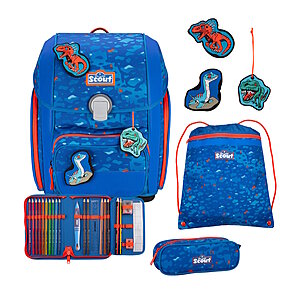 Scout Genius Blue Dino Schulranzensetset von Scout