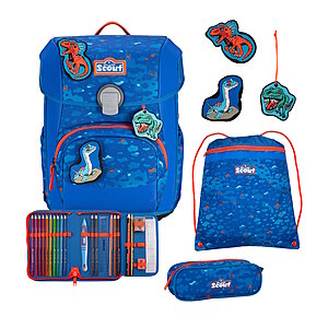 Scout Neo Blue Dino Schulranzensetset von Scout