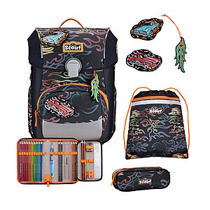 Scout Neo Flames Exklusiv Edition Safety Light Schulranzen Set von Scout