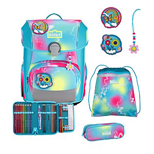 Scout Neo Happy Rainbow Exkl Edition Safety Light Schulranzen Set von Scout