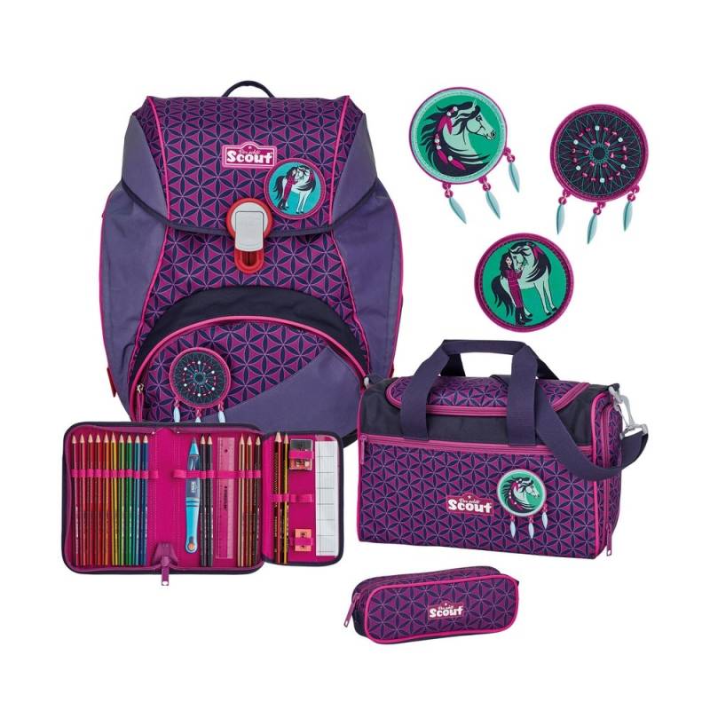 Scout Schulranzen Set Alpha Superflash Dreamcatcher 4-tlg. - Special Edition von Scout