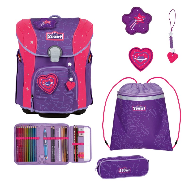 Scout Schulranzen Set Micro Exklusiv Superflash Extreme Heartbeat 4-tlg. Scout Schulranzen Set Micro Exklusiv Superflash Extreme Heartbeat 4-tlg. von Scout
