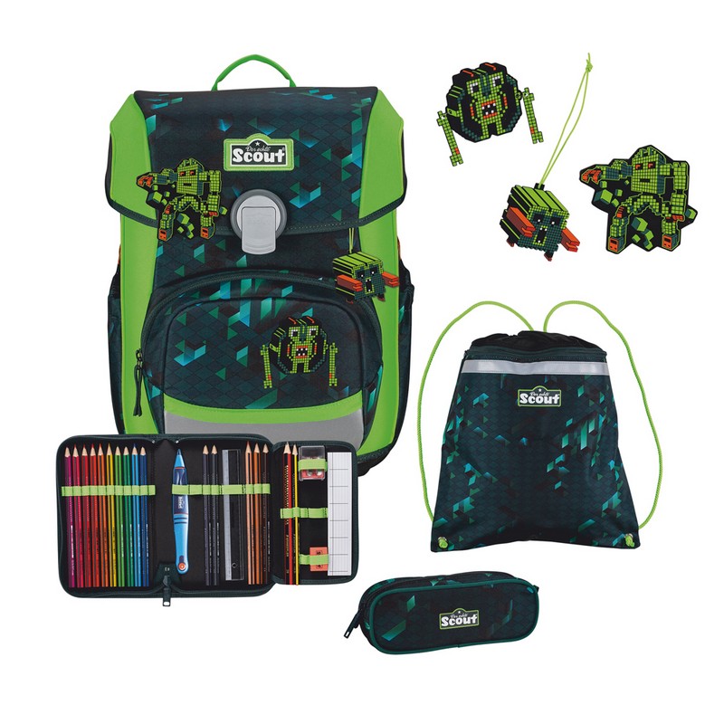 Scout Schulranzen Set Neo DIN Cubes 4-tlg. von Scout