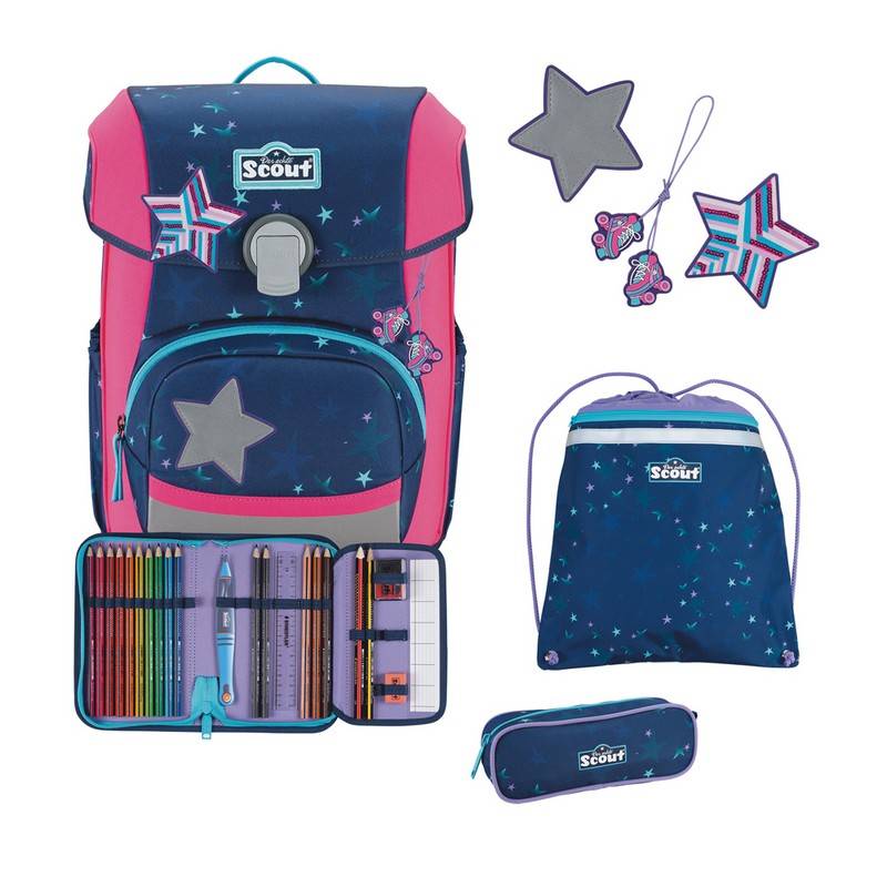 Scout Schulranzen Set Neo DIN Pretty Star 4-tlg. von Scout