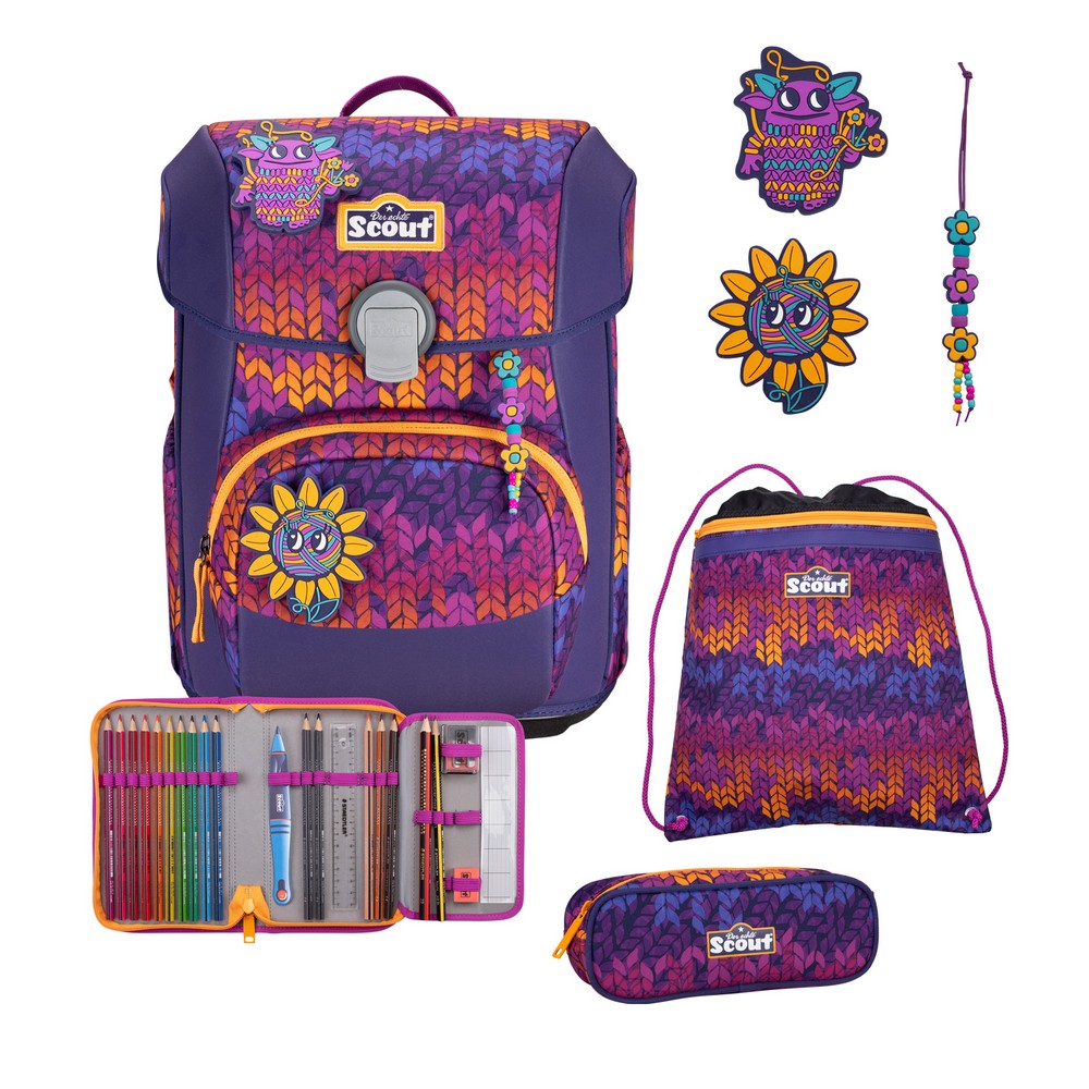 Scout Schulranzen Set Neo Exklusiv Superflash Fantasy 4-tlg. von Scout