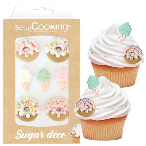 ScrapCooking - 7 Zuckerdekore Donuts & Eis - Essbare Dekorationen für Cupcakes, Muffins - Kawaii Thema - Tortendeko - 6980 ScrapCooking - 7 Zuckerdekore Donuts & Eis - Essbare Dekorationen für Cupcakes, Muffins - Kawaii Thema - Tortendeko - 6980 von ScrapCooking