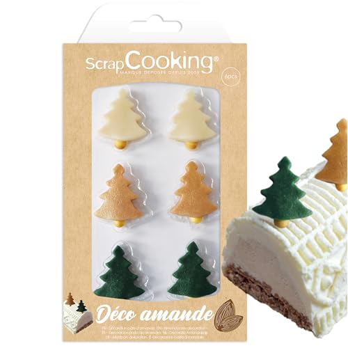 ScrapCooking - Décos en Pâte d’Amande « Sapins » - Décorations Alimentaires Noël pour Bûches & Gâteaux - Décos Comestible Pâtisseries - 7606 von ScrapCooking