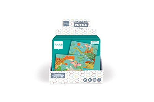 SCRATCH 276181151 Magnetpuzzle Dinosaurier, Ausklappbuch für daheim und unterwegs, Puzzle für Kinder ab 3 Jahren SCRATCH 276181151 Magnetpuzzle Dinosaurier, Ausklappbuch für daheim und unterwegs, Puzzle für Kinder ab 3 Jahren von Scratch Europe