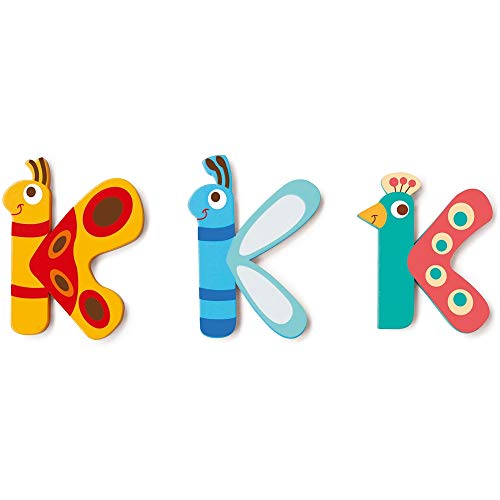 Scratch Más de una Alle anderen Möbel, Dekoration und Aufbewahrung für Kinder SCRATCHScratch Deco: Wooden Letter 'K', 3 asstd, Styles, 3 Glue Dots Included, on Card, Mehrfarbig (mehr als eine) von Scratch Europe