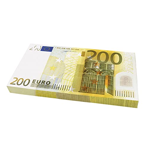 Scratch Cash 100 x € 200 Euro Money to Play (Größe reduziert auf 75% im Vergleich zu echten) von Scratch Lover