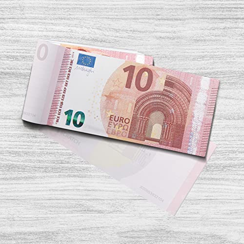 Scratch Cash Block 10 € Euro - 50 Banknoten, auf die Sie schreiben, Gutscheine, Gutscheine, Gutscheine und Gadgets (um 125% erhöhte Größe im Vergleich zu den Realen) von Scratch Lover