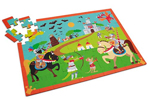 SCRATCH 276181089 Puzzle für Kinder, Motiv: Ritter, 60 Teile, Mehrfarbig von Scratch Europe