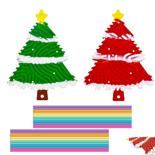Weihnachten Sensorik Activity Board Spiel, 2PCS Silikon Weihnachtsbaum, Sensorisches Play Spielzeug für Autismus ADHD Kinder ab 2 Jahr, mit Reisetasche & 24 Schnüren Weihnachten Sensorik Activity Board Spiel, 2PCS Silikon Weihnachtsbaum, Sensorisches Play Spielzeug für Autismus ADHD Kinder ab 2 Jahr, mit Reisetasche & 24 Schnüren von Scribbelfein
