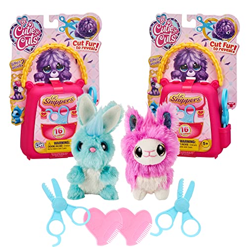 Scruff-a-Luvs 30159 Little Live Pets Cutie Cuts Lil Snippers Doppelpack Überraschungsplüschtier mit Schere und Kamm: Schneide das Fell und enthülle Deine Überraschungsplüschfiguren von Scruff-a-Luvs