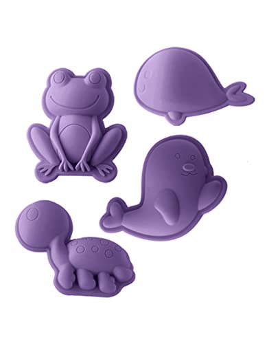 Scrunch Frosch-Sandformen – Kinder-Strandspielzeug für Sandburgen und Strandspiele – Quetschbare Silikon-Tierformen für Sandkasten, Strandspiele und sensorisches Spielen von Scrunch