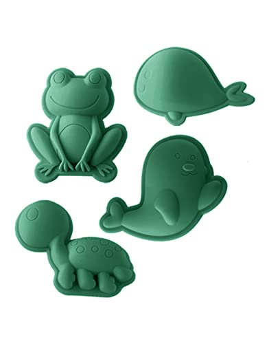 Scrunch Frosch Silikon-Sandformen – Kinder-Strandspielzeug für Sandburgen und Strandspiele – Quetschbare Silikon-Tierformen für Sandkasten, Strandspiele und sensorisches Spielen von Scrunch