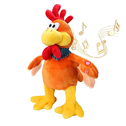 SdeNow Musikalische Squawking Huhn Gefülltes Tier Gehen Singen Waving Hahn Spaß Elektronische Interaktive Animation Plüschtiere von SdeNow