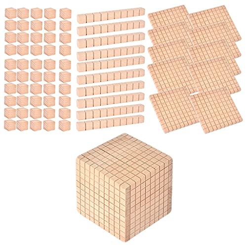 Montessori Base Ten Blocks Home Math Manipulative Counting Math Games Number Blocks for Kindergarten Kindergarten - Paket C von Seasaww