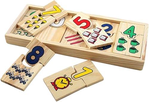 Selbstkorrigierende Zahlenpuzzles Entwicklungsspielzeug Holz 20 Stück Tolles Geschenk für Mädchen Jungen 3 4 5 Jahre von Seasaww