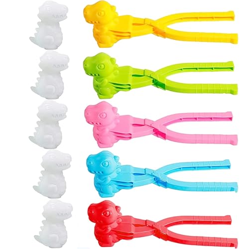 Schneeballzange, 5 Stück Schneeballmacher, Schneeball Former, Sandball Schneeball Clip Maker, Schneeformen Viele Formen Winter Outdoor Spielzeug für Schneeballschlacht Spiele, Winter Schnee Strand von Seasboes