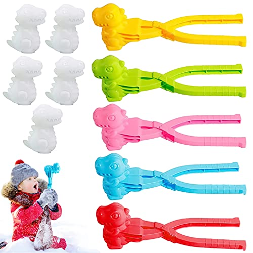 5 Stück Schneeball Former, Schneeballzange, Sandball Schneeball Clip, Schneeball Maker, Schneeformen Viele Formen Winter Outdoor Spielzeug für Schneeballschlacht Spiele, Winter Schnee Strand von Seasboes