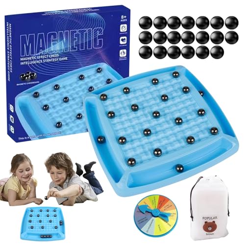 Seasboes Schachspiel Magnetisch, Schachspiel Schachbrett, Magnetspiel Reiseschach Magnetisch Schach Brett Chess Board, Tragbar Chess Board Set FüR Erwachsene Kinder Party Reisen von Seasboes