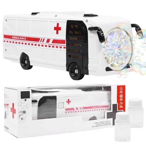 Seifenblasenmaschine,Automatisch Bubble Machine Spielzeug,Seifenblasenspielzeug für Kinder Auto,Seifenblasenmaschine Krankenwagen Blasenmaschine,Schaummacher für Jungen mit 2 Seifenblasen Flüssigkeit Seifenblasenmaschine,Automatisch Bubble Machine Spielzeug,Seifenblasenspielzeug für Kinder Auto,Seifenblasenmaschine Krankenwagen Blasenmaschine,Schaummacher für Jungen mit 2 Seifenblasen Flüssigkeit von Seasboes