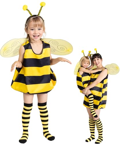 Seawhisper Bienen Kostüm Kinder Bienenkostüm Faschingskostüme Karneval Mädchen 92 98 104 von Seawhisper