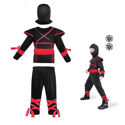 Seawhisper Ninja Kostüm Kinder Faschingskostüm Kinder Halloween Junges Karneval Kostüme 98 104 110 116 122 128 134 140 von Seawhisper