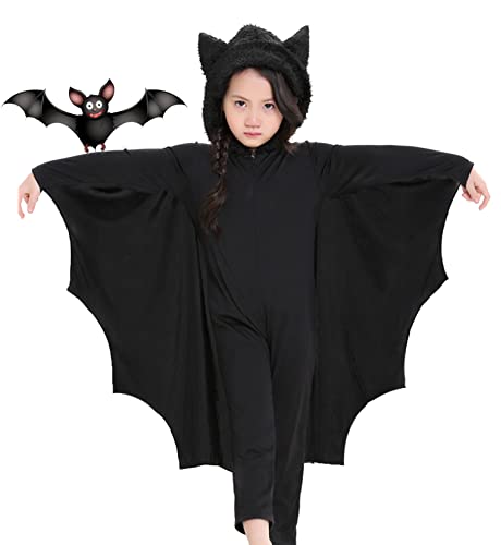 Seawhisper Fledermaus Kostüm Kinder Halloween Kostüm Mädchen Jungen Vampir Kostüm Kinder 104 110 von Seawhisper