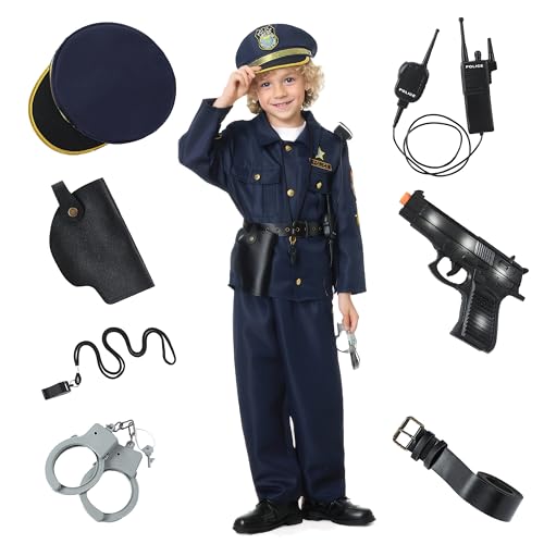 Seawhisper Polizei Kostüm Kinder Jungen Polizist Polizeikostüm Karneval Faschingskostüme 104 110 von Seawhisper