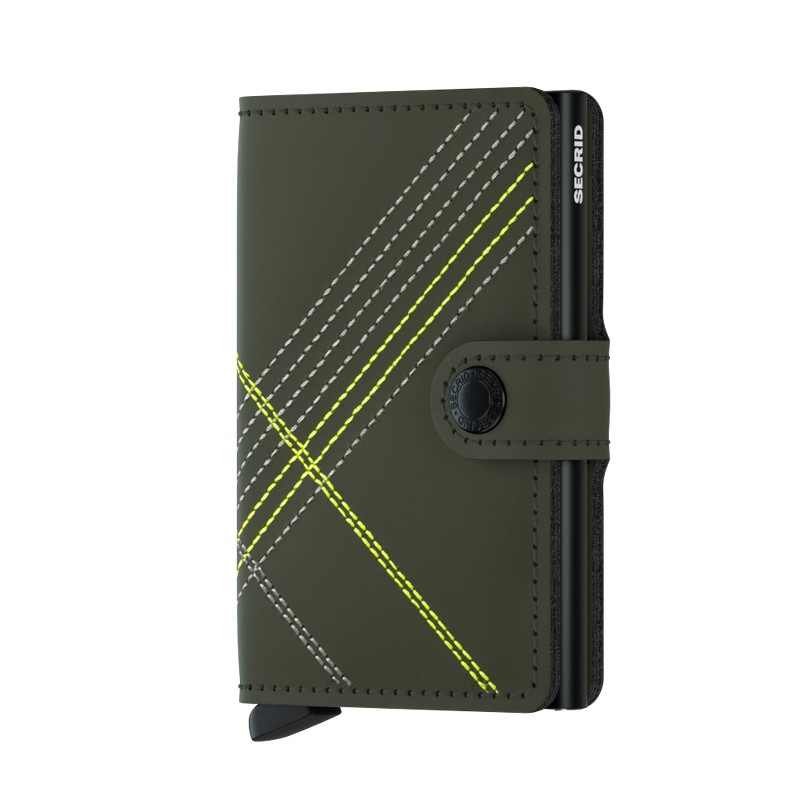 Secrid Kartenetui Miniwallet Stitch Linea Lime von Secrid