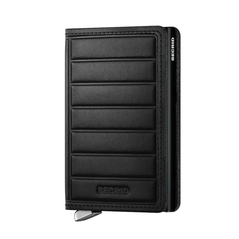 Secrid Kartenetui Slimwallet Premium Emboss Lines Black von Secrid