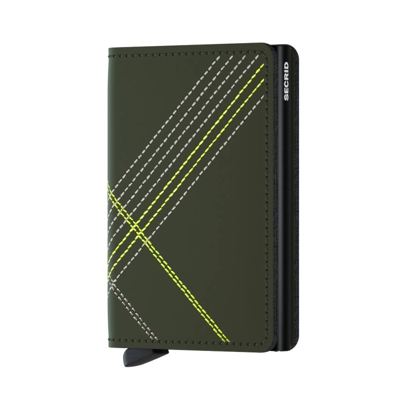 Secrid Kartenetui Slimwallet Stitch Linea Lime von Secrid