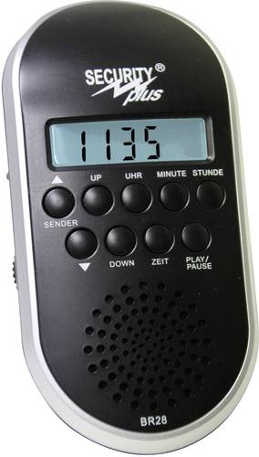 Security Plus BR28 MP3/USB Fahrradradio Schwarz, Silber von Security Plus