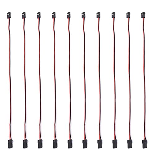 Sefdrert 10 StüCke 300MM Geeignet für RC JR FUTABA Stecker zu Stecker Servo VerläNgerungs Kabel Anti Jamming Flug Steuern Kabel von Sefdrert