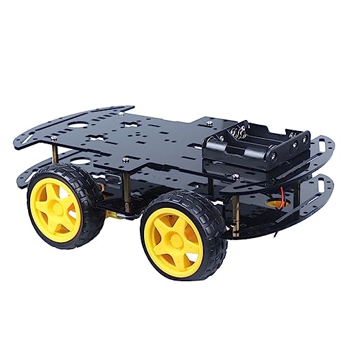 Sefdrert Intelligenter Roboter Montage Auto Kit DIY Kit Allradantrieb Doppelboden bauen Acrylbasis Auto Lernen Programmierkit Auto Ersatzteile Zubehör von Sefdrert