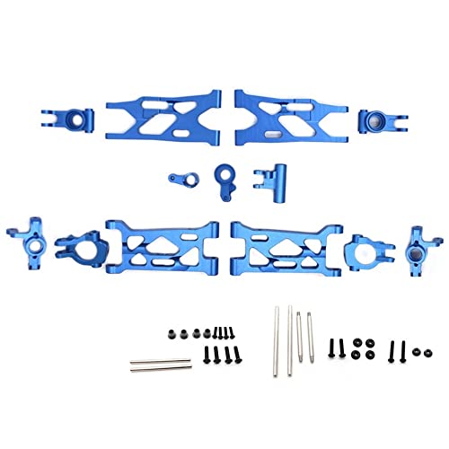 Sefdrert Metall Lenkspindel Naben TräGer Lenker Satz für Lasernut U4 4WD 1/10 RC Upgrade ZubehöR,Blau von Sefdrert