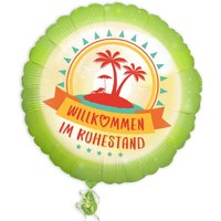 Folienballon "Wilkommen im Ruhestand" mit Urlaubs-Motiv, Ø 35cm von Segelken