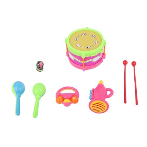 Baby-Trommelset, 7-teiliges Musikinstrument-Lernspielzeug-Set, Baby-Musikinstrumente-Set, Trommelglocke, Sandhammer, Trompete, pädagogisches Musikspielzeug für Kinder, Babys, von Segrehy