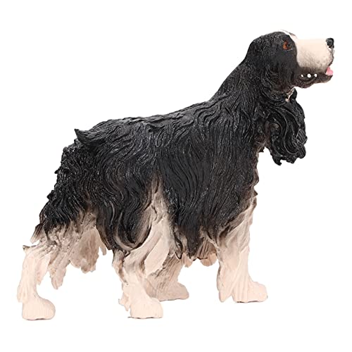 Cocker Spaniel-Figuren, Simulation, pädagogisch, pflegeleichte Hundefigur für Kinderspielzeug und Innendekoration, mit lebensechtem Aussehen, für die frühkindliche Entwicklung (PL127‑1314 Black) von Segrehy