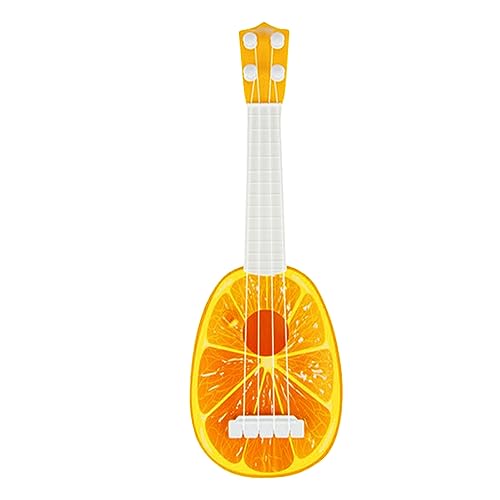 Kindergitarre, Kleinkindgitarre, Kinder-E-Gitarre, Gitarre für Kinder, Ukulele-Spielzeug, 4 Saiten, hervorragender Klang, simulierte Gitarre, Musikinstrument, (Orange) von Segrehy