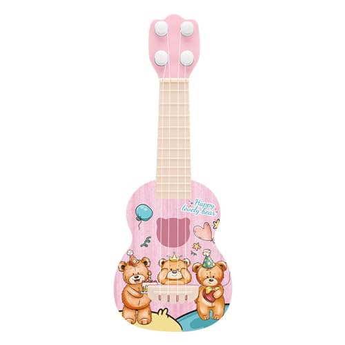 Kindergitarre, Ukulele für Kinder, Kleinkind-Ukulele-Gitarrenspielzeug Cartoon Mini 4 Saiten Kinder Kinder pädagogisches Lernmusikinstrument Kinder musikalisches pädagogisches (Little Bear) von Segrehy